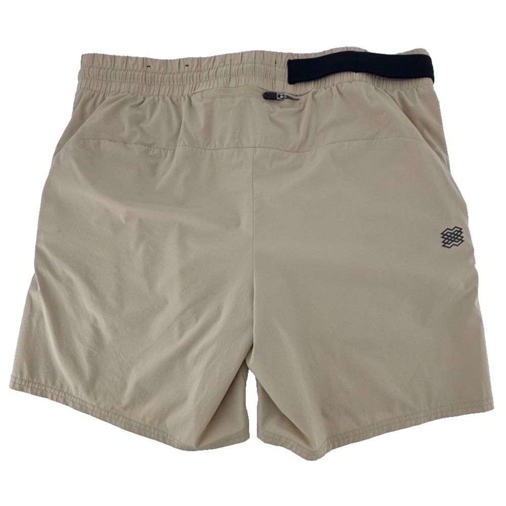 FLX Athletic Shorts Womens M Beige Running Gym Elastic Waist - Picture 4 of 7